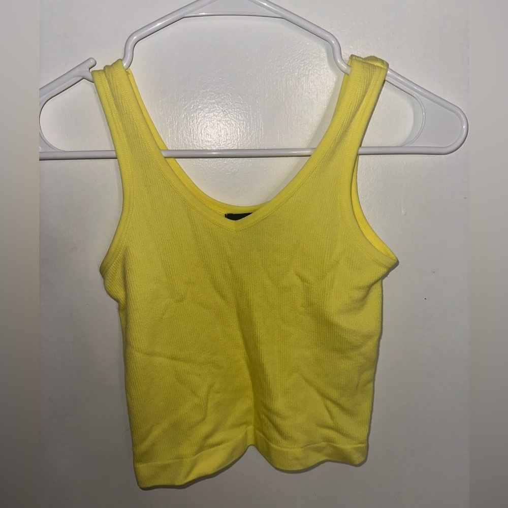Streetwear Society Yellow Tank Crop Top Size S